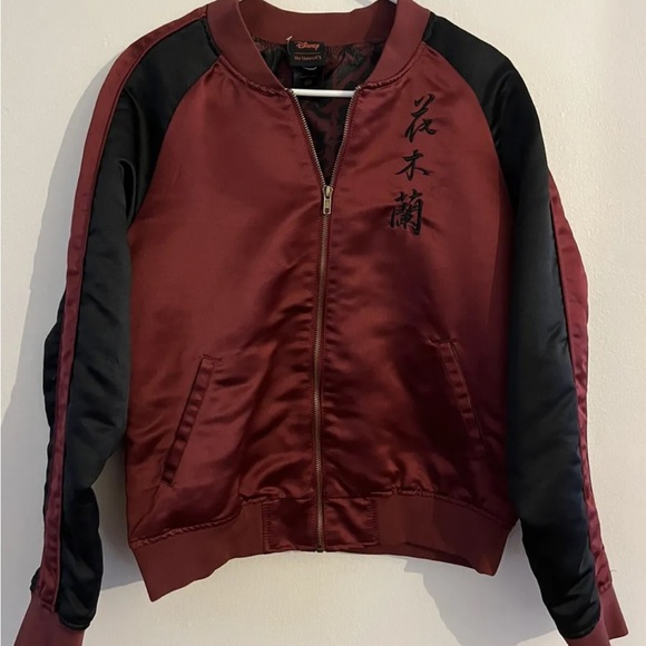 Her Universe Disney Mulan Phoenix Satin Girls Bomber Jacket - Picture 2 of 6